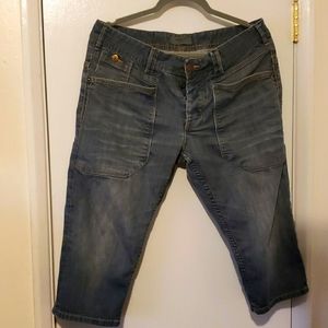 Men's Burton London long denim shorts